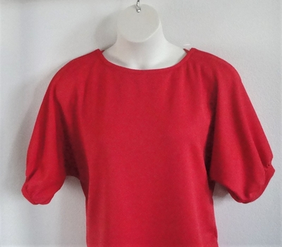 Red Fleece Backed Wickaway Post Surgery Shirt - Libby
