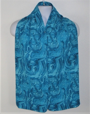 Adult Bib/Dinner Scarf - Turquoise Marble