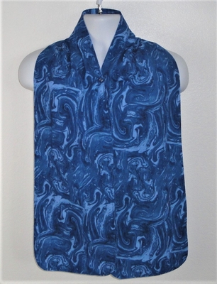 Adult Bib/Dinner Scarf - Blue Marble