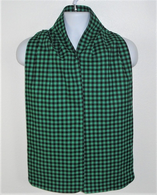 Adult Bib/Dinner Scarf - Green/Black Check