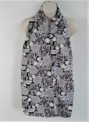 Adult Bib/Dinner Scarf - Mocha Brown Floral