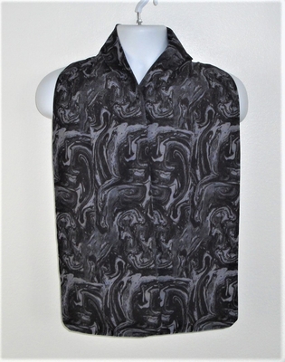 Adult Bib/Dinner Scarf - Black Marble