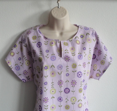 Lavender Floral Post Surgery Shirt - Gracie