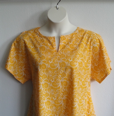 Yellow Swirl Post Surgery Shirt - Clearance - Gracie