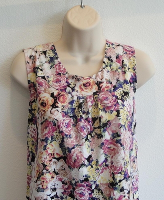 Pink/Navy Floral Post Surgery Shirt - Clearance - Sara