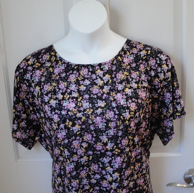Black/Pink/Yellow Floral Post Surgery Shirt - Tracie
