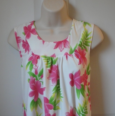 Pink/Green/White Floral Jersey Post Surgery Shirt