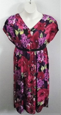 Randi Dress - Purple/Pink Floral Jersey Knit | Dresses