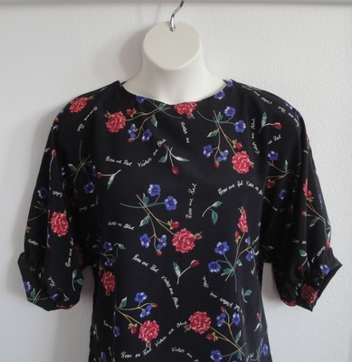 Roses and Violets Poly Knit Post Surgery Shirt - Libby
