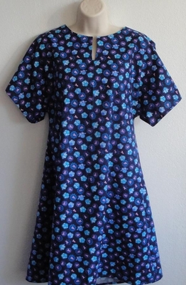 Blue Owl/Pink Ribbon Post Surgery Gown - Clearance
