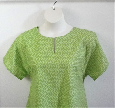 Gracie Shirt - Lime Green Calico | Woven Fabrics