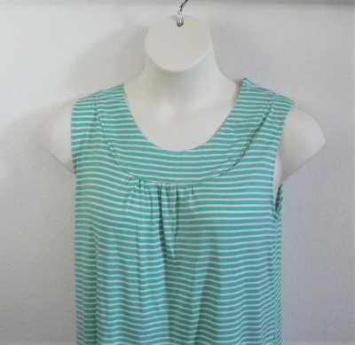 Mint Green/White Stripe Rayon Post Surgery Shirt - Sara