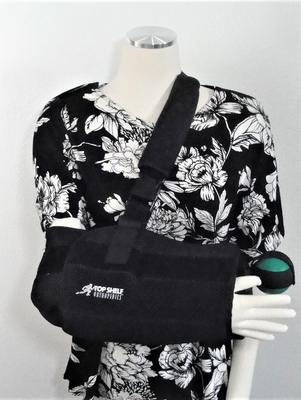Black/White Floral Brushed Poly Knit Post Surgery Shirt