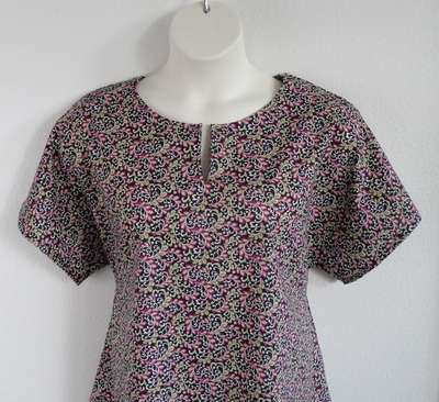 Pink/Green/Black Floral Post Surgery Shirt - Gracie