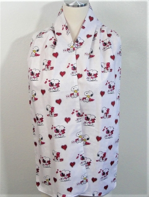 Adult Bib/Dinner Scarf - Snoopy Love Notes