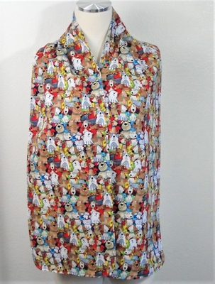 Adult Bib/Dinner Scarf - Tie Dye Dogs