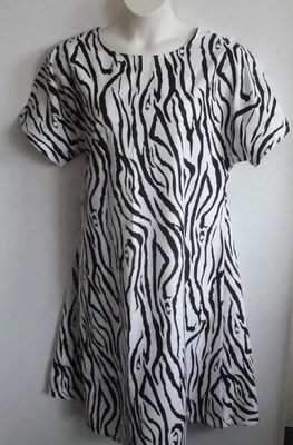 Black/White Zebra Flannel Adaptive Gown - Orgetta
