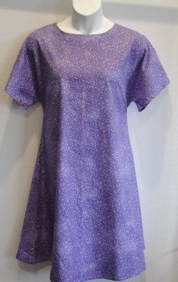 Purple Tie Dye Hearts Flannel Post Surgery Gown - Orgetta
