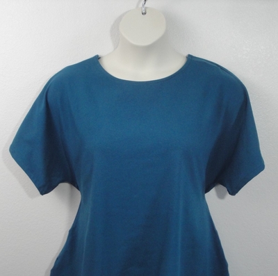 Dark Teal Cotton post surgery shirt for shoulder surgery