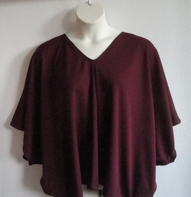 Burgundy Wickaway Post Surgery Side Opening Shirt - Katie