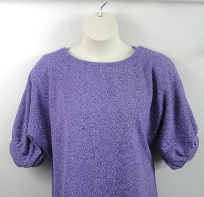 Purple Heather French Terry Post Surgery Shirt - Libby