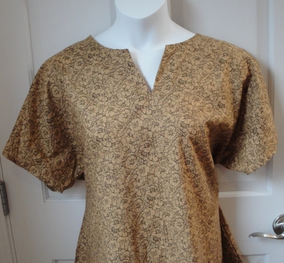 Brown/Gold Floral Post Surgery Shirt - Clearance - Gracie
