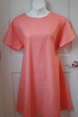 Coral Dot Post Surgery Nightgown - Erin