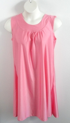Heidi Nightgown - Pink Poly Knit | Sleeveless Gowns