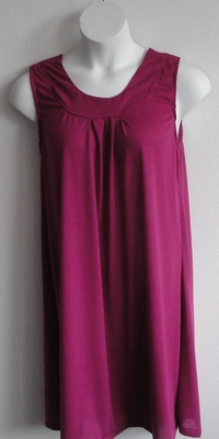 Fuchsia Rayon Knit Post Surgery Nightgown - Heidi