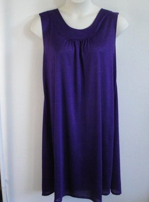 Heidi Nightgown - Amethyst Poly Knit | Sleeveless Gowns