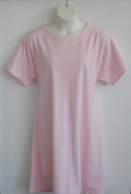 Light Pink Cotton Post Surgery Nightgown for Shoulder Surgery, Breast Cancer, Mastectomy