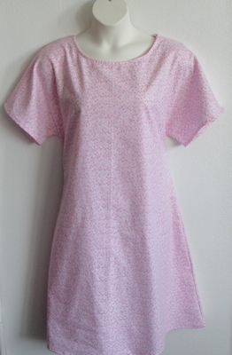 Pink Stars Flannel Nightgown - Orgetta