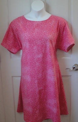 Pink Tie dye Hearts Flannel Post Surgery Gown - Orgetta