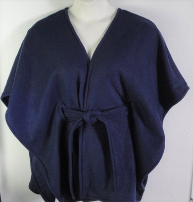 Shandra FLEECE Cape - Navy | Outerwear/Capes