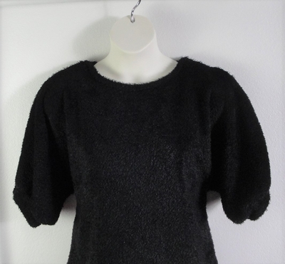 Black Chenille Fleece Post Surgery Sweater - Jan