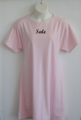 SECOND -- Orgetta Nightgown - Light Pink Cotton Knit - Size XL | Knit Gowns