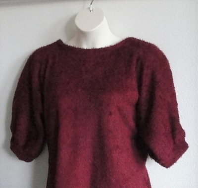 Cranberry Chenille Fleece Post Surgery Sweater - Jan