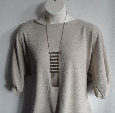 Oatmeal Tan French Terry Post Surgery Shirt - Libby
