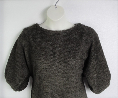 Brown Chenille Fleece Post Surgery Sweater - Jan