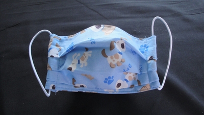 Light Blue Dogs Face Mask