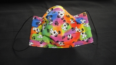 Tie Dye Pups Face Mask