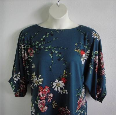 Spruce Green Floral Post Surgery Shirt - Libby