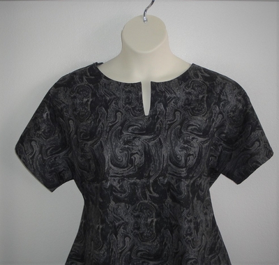 Black/Gray Marble Cotton Post Surgery Cotton Gracie Shirt