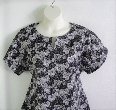 Gracie Shirt - Black Sketch Floral | Woven Fabrics