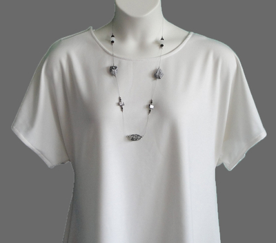 White cotton post surgery shirt for shoulder injury