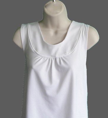 White Nylon Knit Post Surgery Shirt