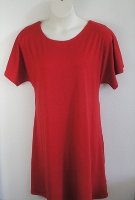 Orgetta Nightgown - Red Cotton Blend Knit | Knit Gowns