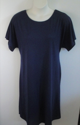 Navy Rayon Knit Post Surgery Gown - Orgetta