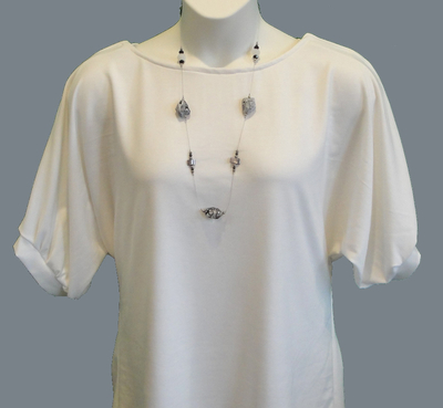 Creamy White French Terry Post Surgery Shirt - Libby