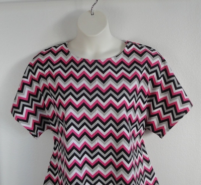 Pink/Black Chevron Flannel Post Surgery Shirt - Tracie